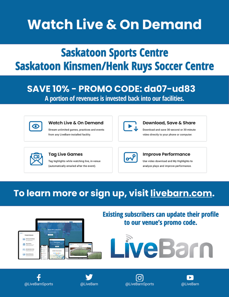 Saskatoon Soccer Centre » Watch Live & On Demand!